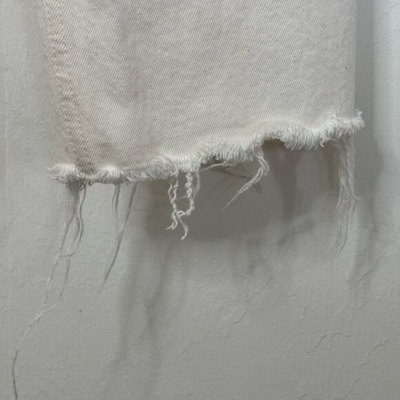 RE/DONE 70s Stove Pipe High Rise Straight Ankle Jeans in Vintage White size 25 - Picture 6 of 14